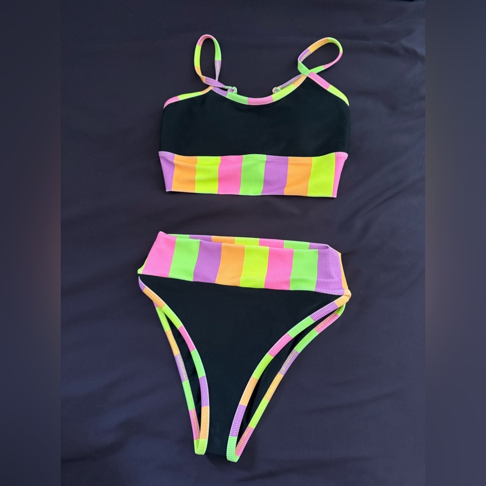 New Lain Snow Bikini Set Seabrook Skinny top and Kiawah Bottom- Candy Lain S